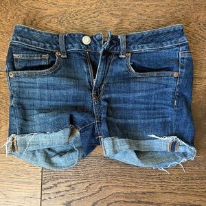 American Eagle Outfitters Dark Blue Denim Shorts